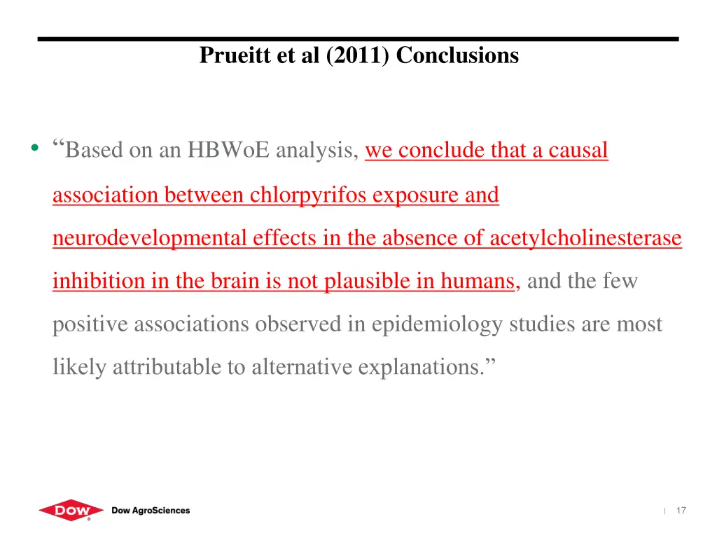 prueitt et al 2011 conclusions