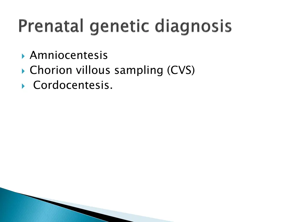 amniocentesis chorion villous sampling