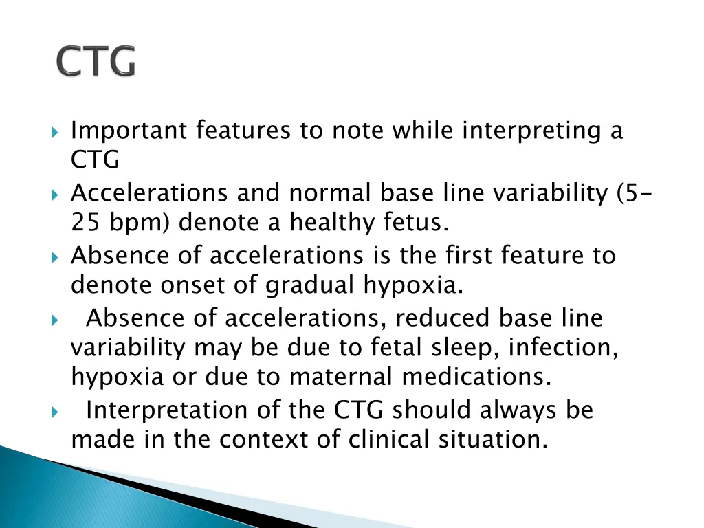 important features to note while interpreting