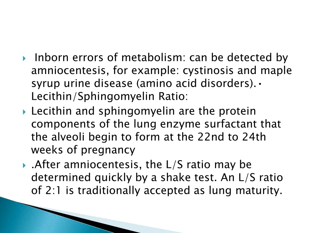 inborn errors of metabolism can be detected