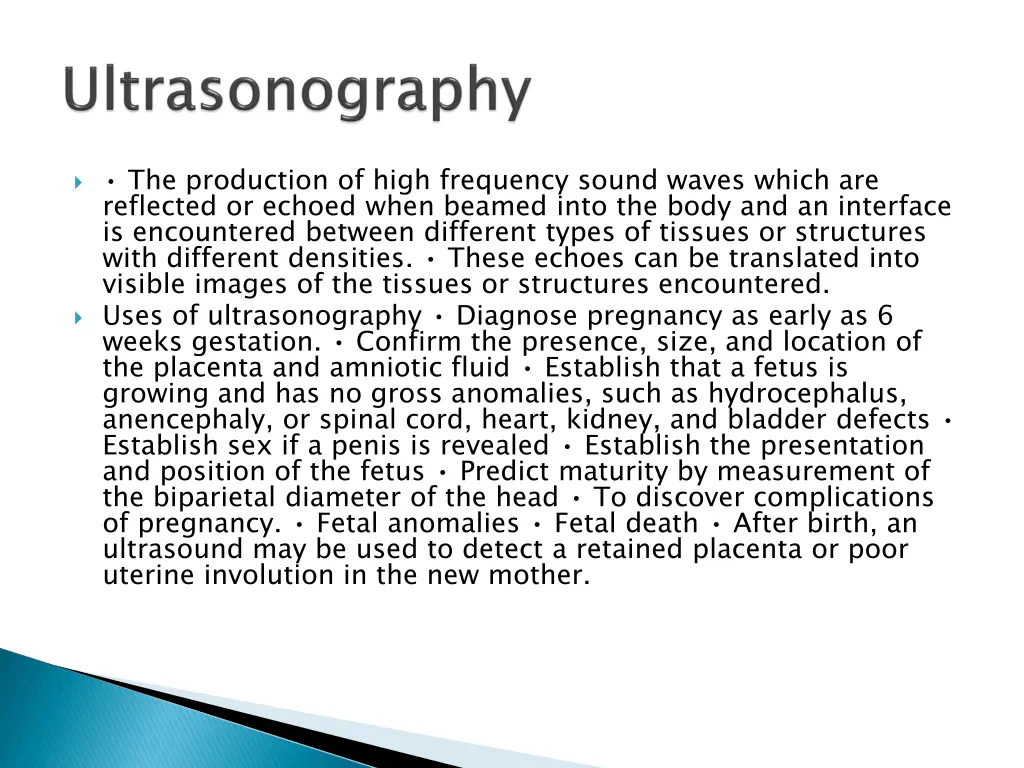 the production of high frequency sound waves