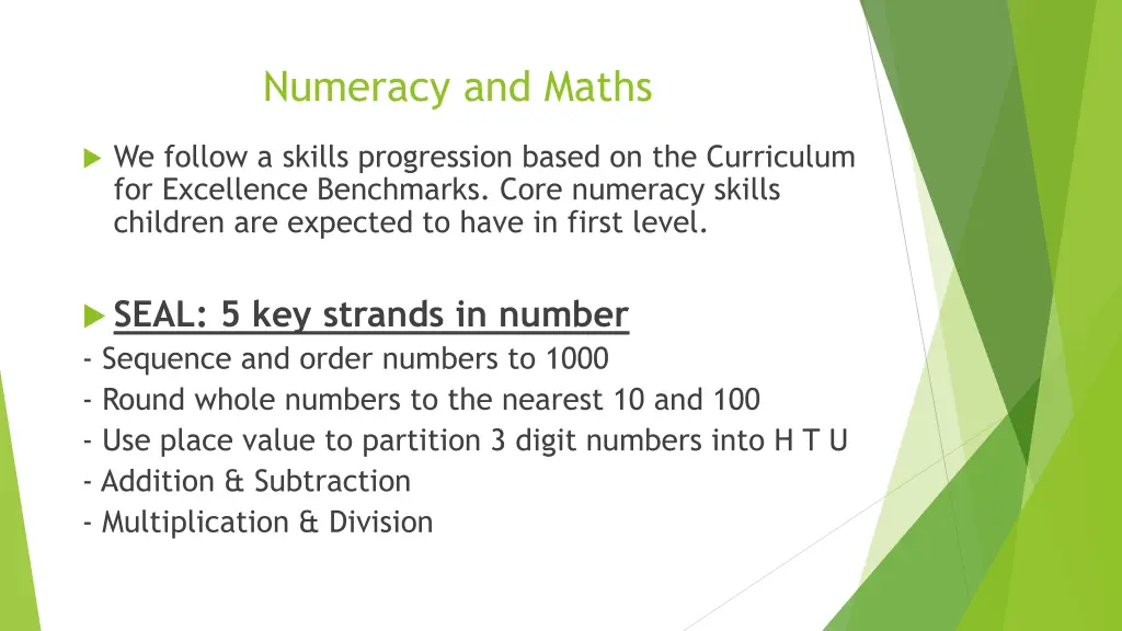 numeracy and maths