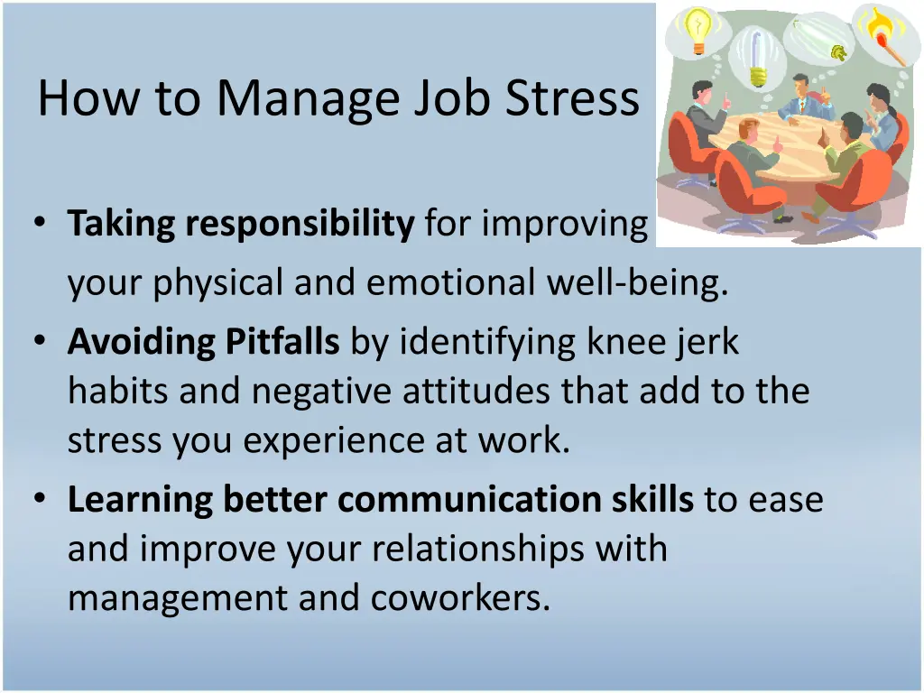 how to manage job stress