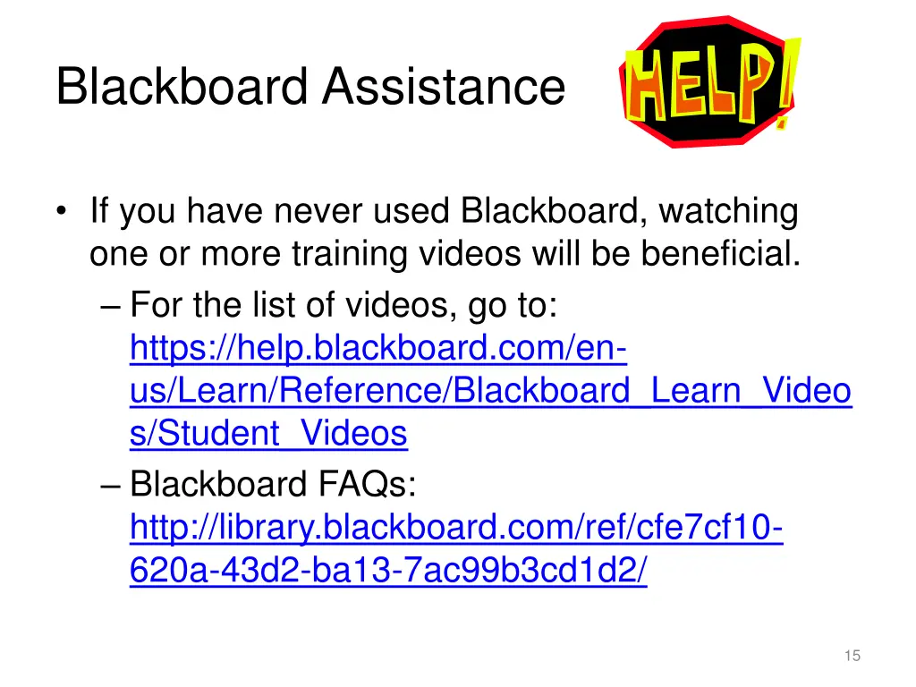 blackboard assistance