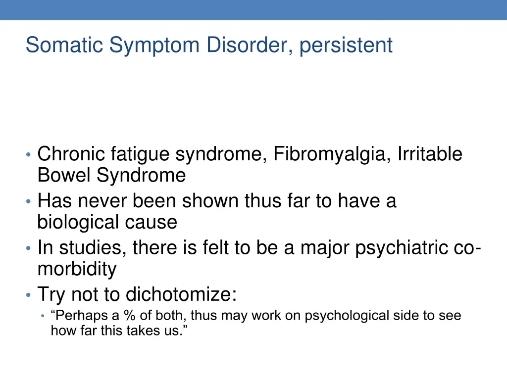 somatic symptom disorder persistent 1