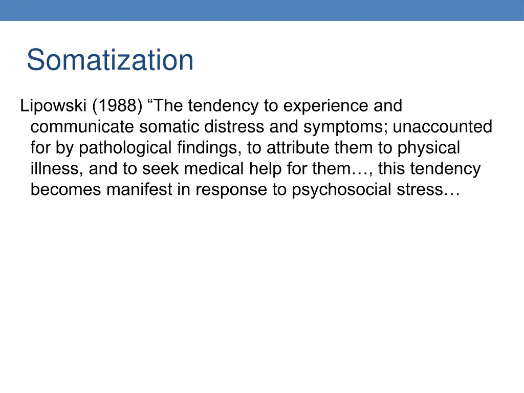 somatization