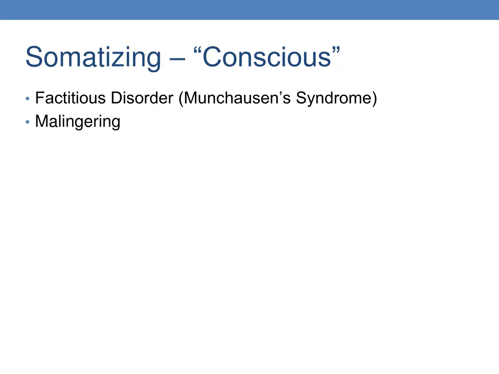 somatizing conscious