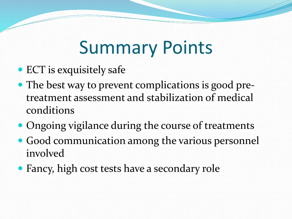 summary points