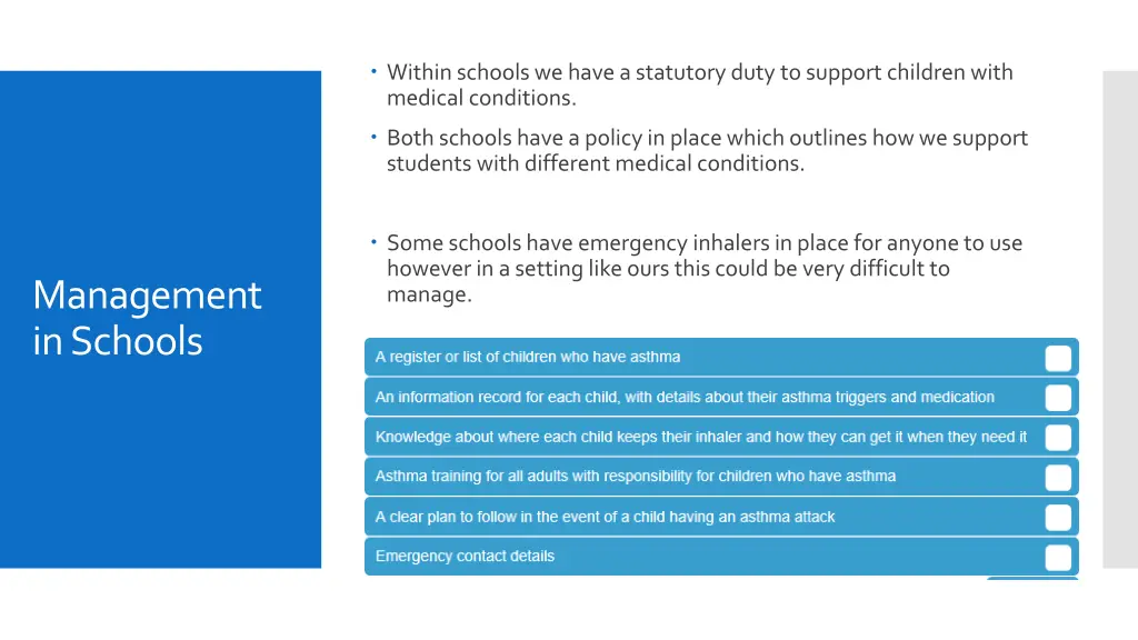 within schools we have a statutory duty