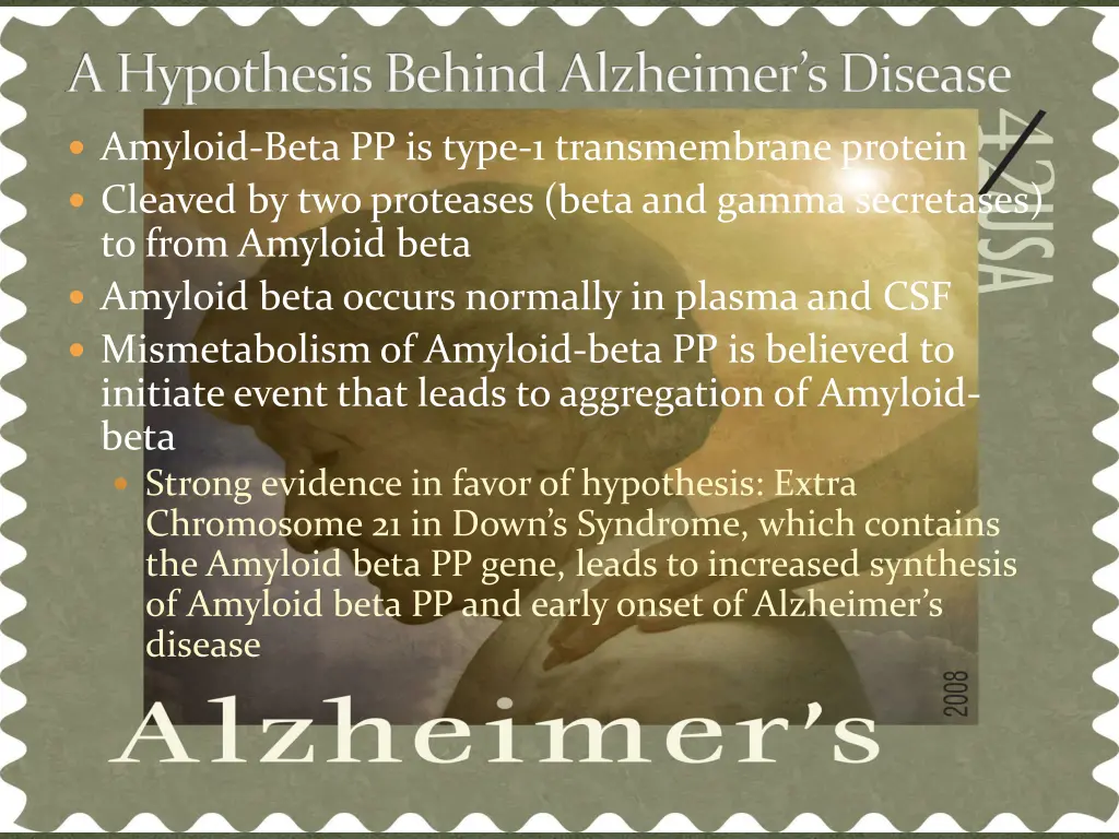 a hypothesis behind alzheimer s disease