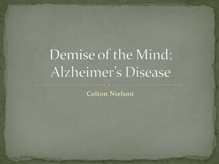 demise of the mind alzheimer s disease