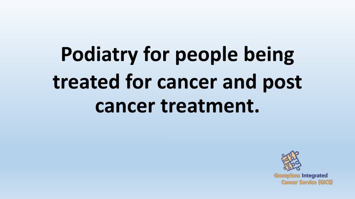 podiatry for people being treated for cancer