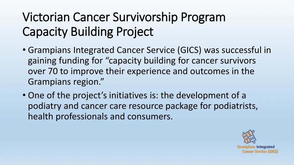 victorian cancer survivorship program victorian