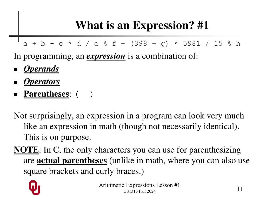 what is an expression 1