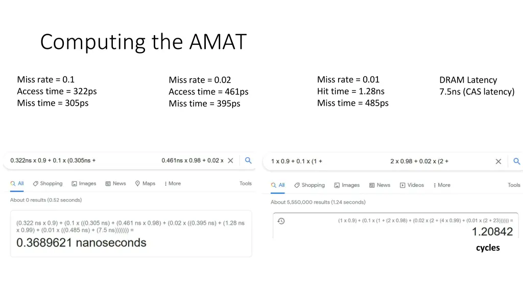 computing the amat