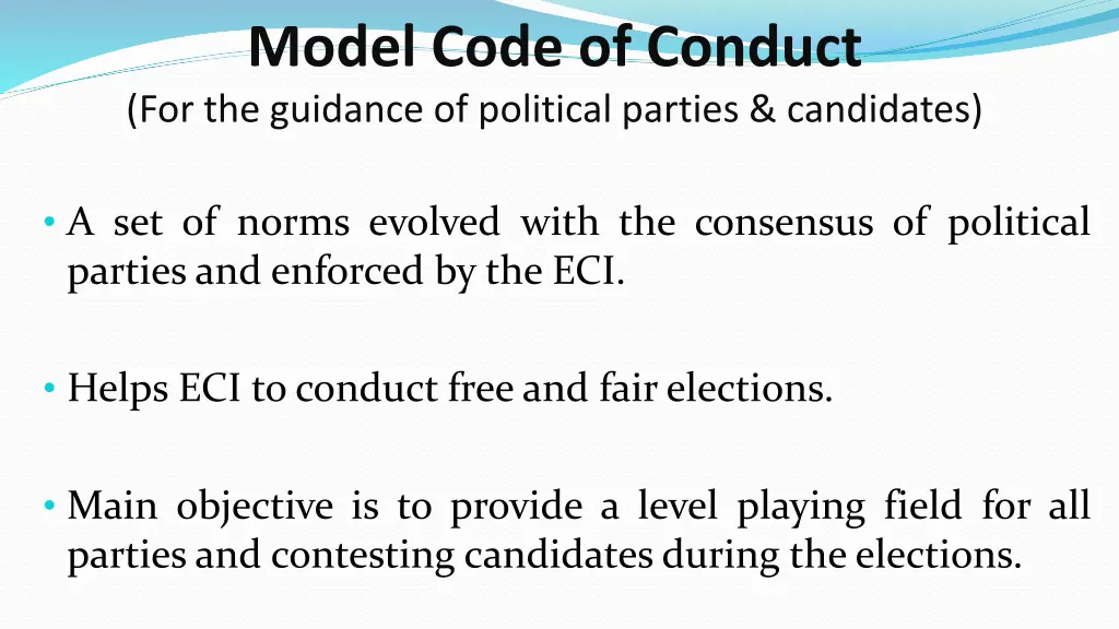 model code of conduct for the guidance