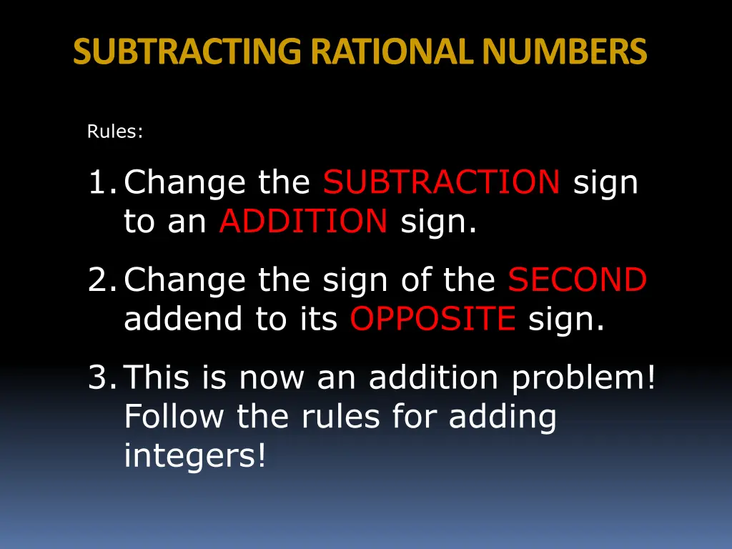 subtracting rational numbers 2