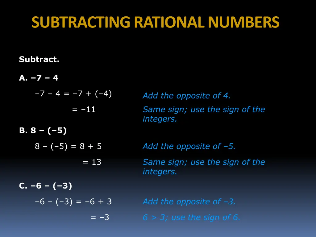 subtracting rational numbers 3