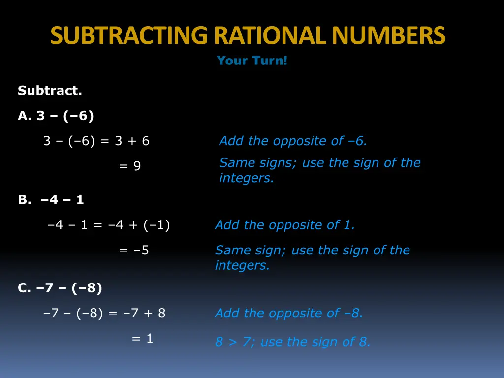 subtracting rational numbers 4