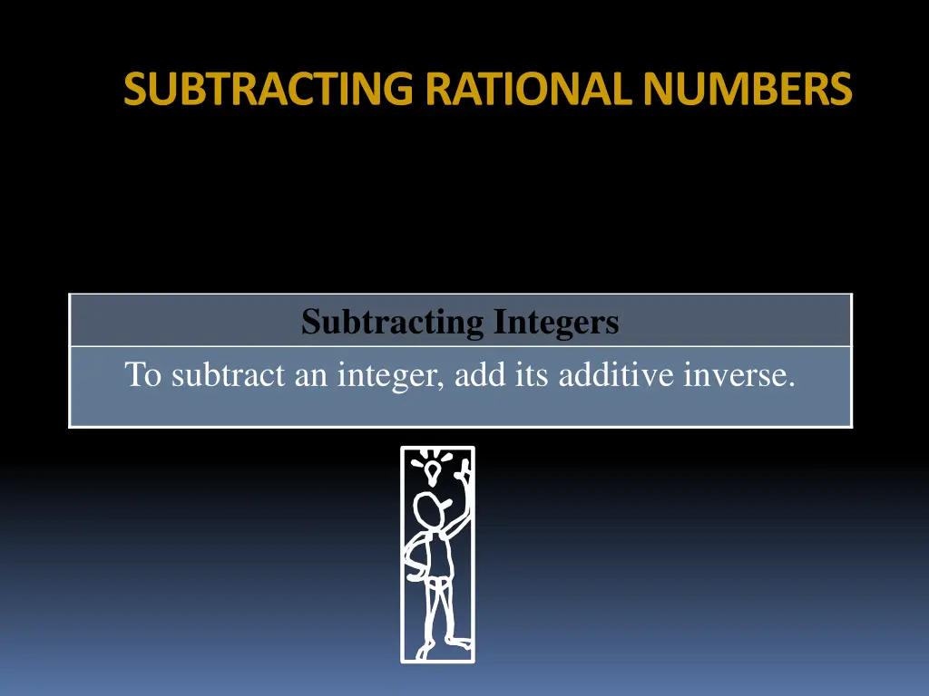 subtracting rational numbers