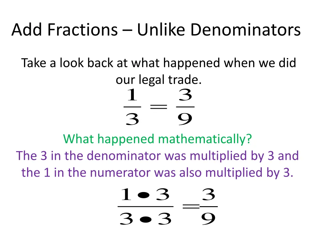 add fractions unlike denominators 2