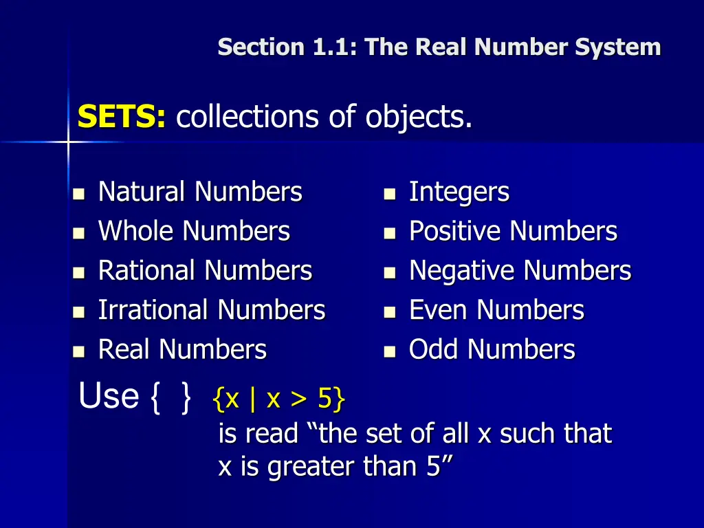 section 1 1 the real number system