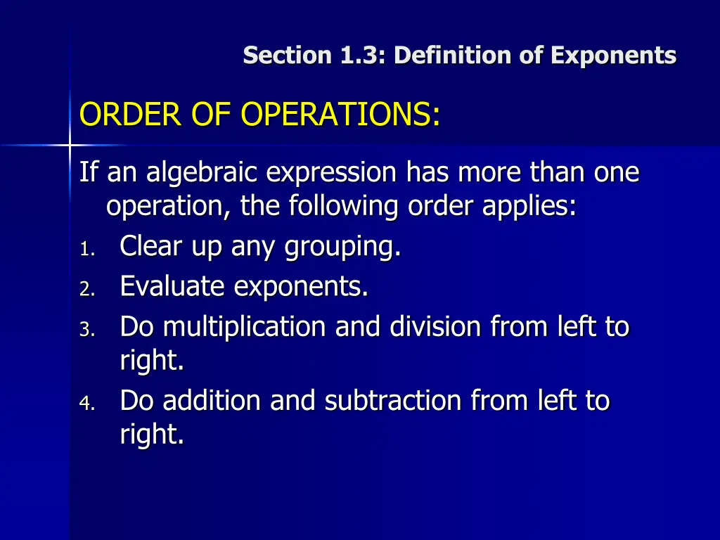 section 1 3 definition of exponents 1