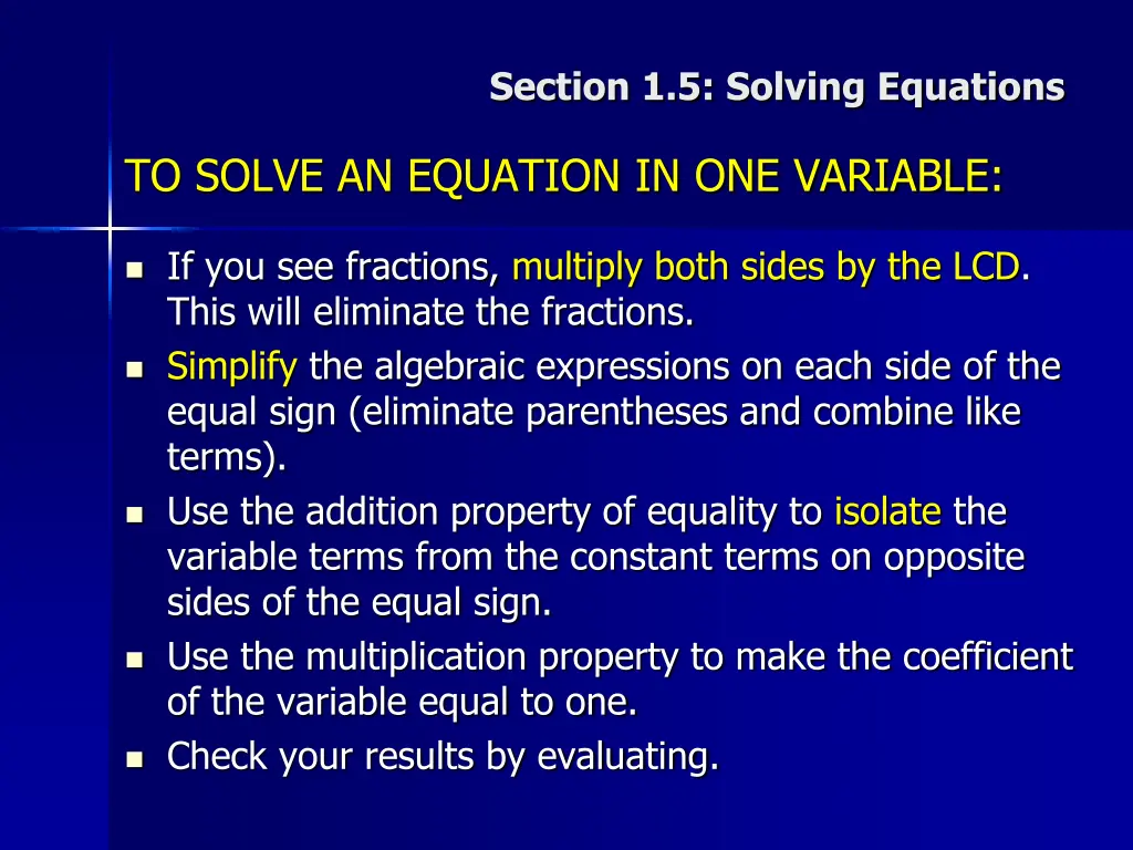 section 1 5 solving equations 2