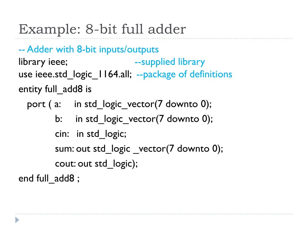 example 8 bit full adder