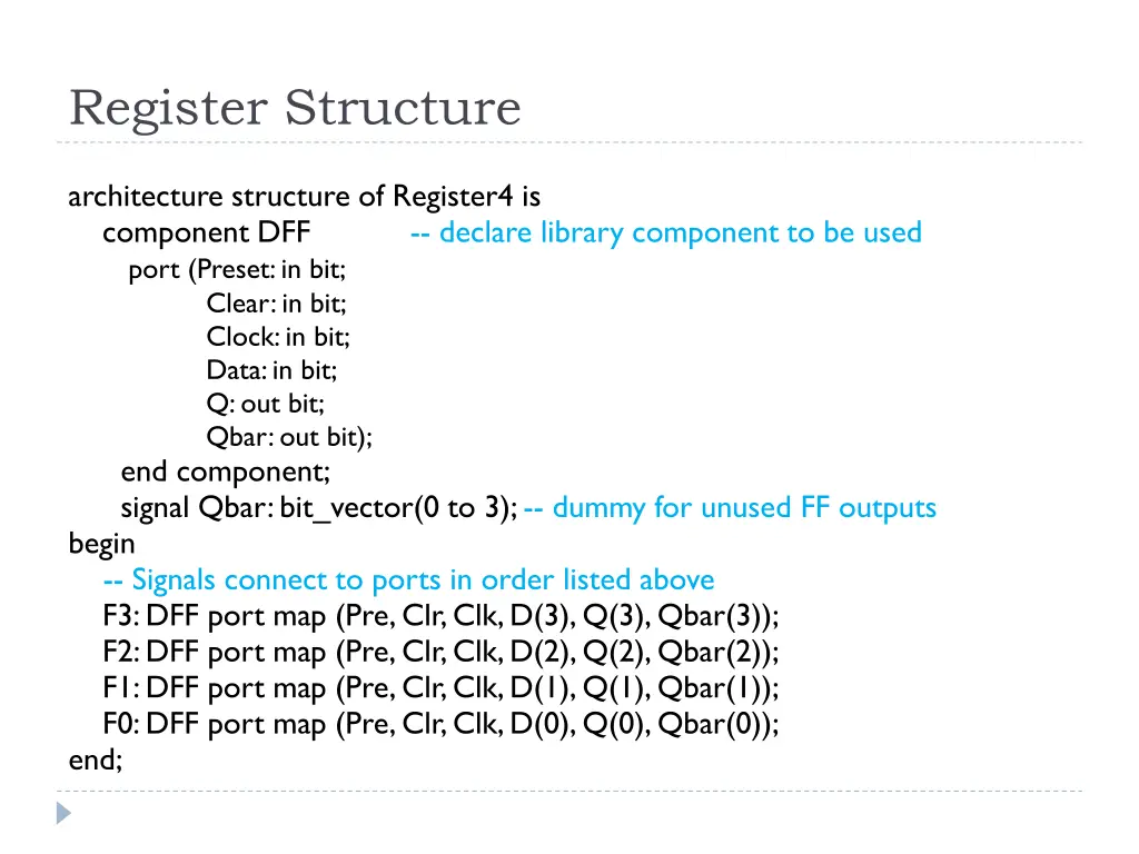 register structure