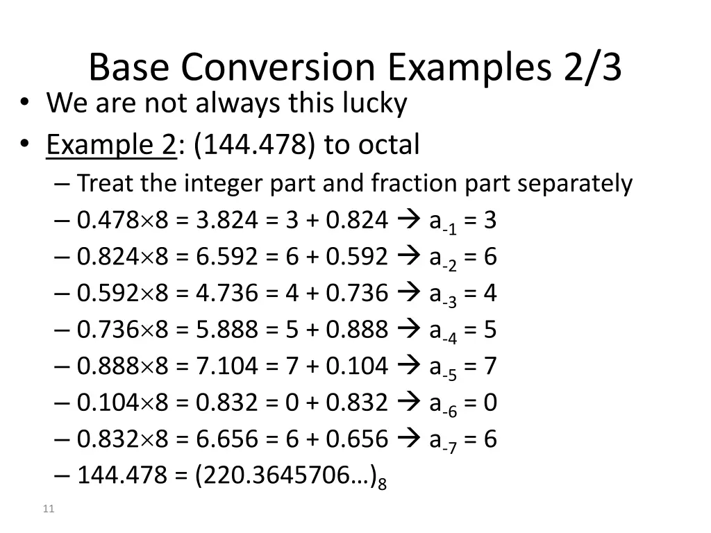 base conversion examples 2 3 we are not always