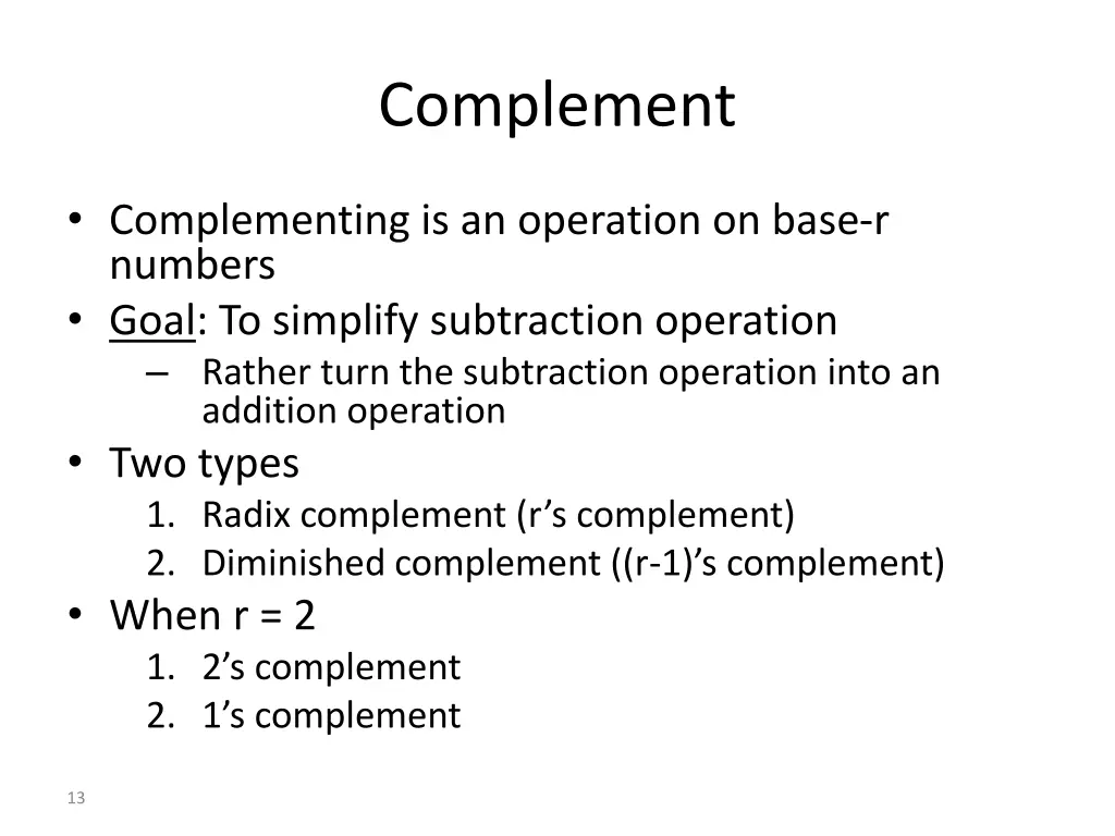 complement