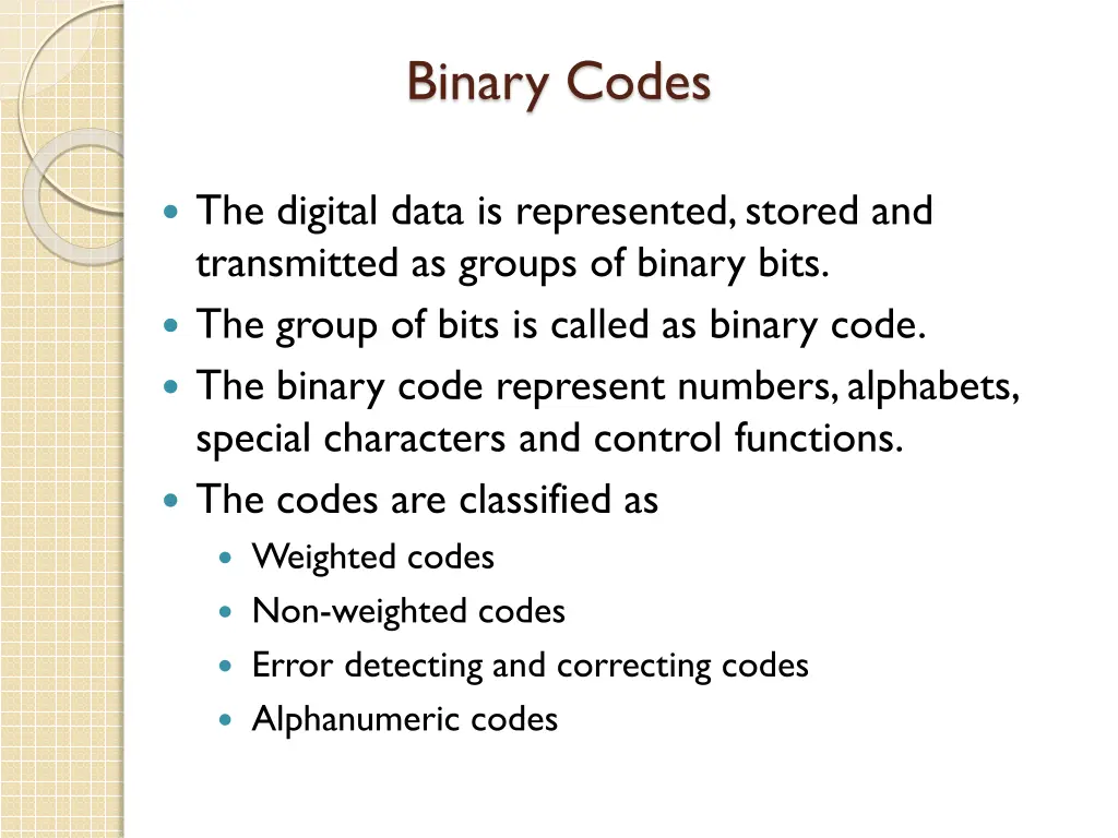 binary codes