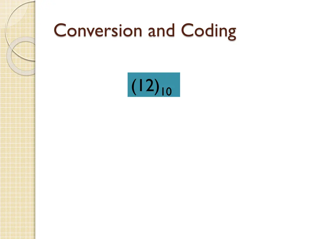 conversion and coding