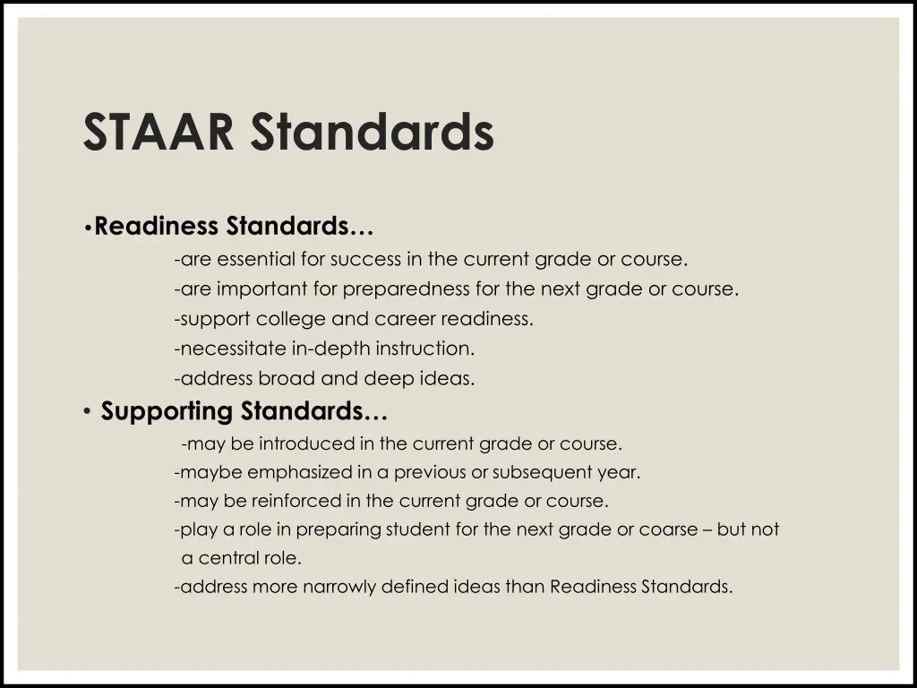 staar standards