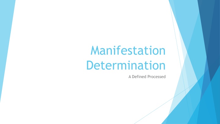 manifestation determination