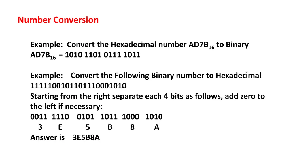 number conversion 1