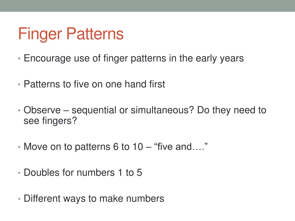 finger patterns