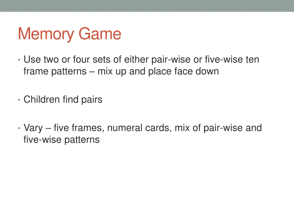 memory game