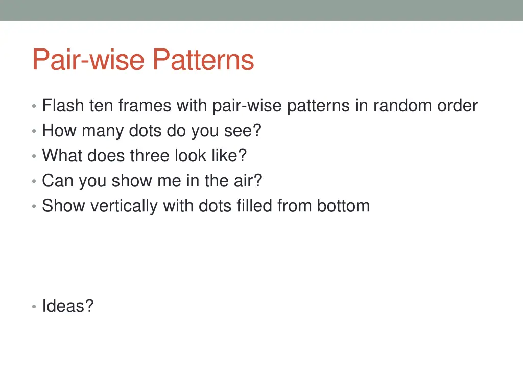 pair wise patterns