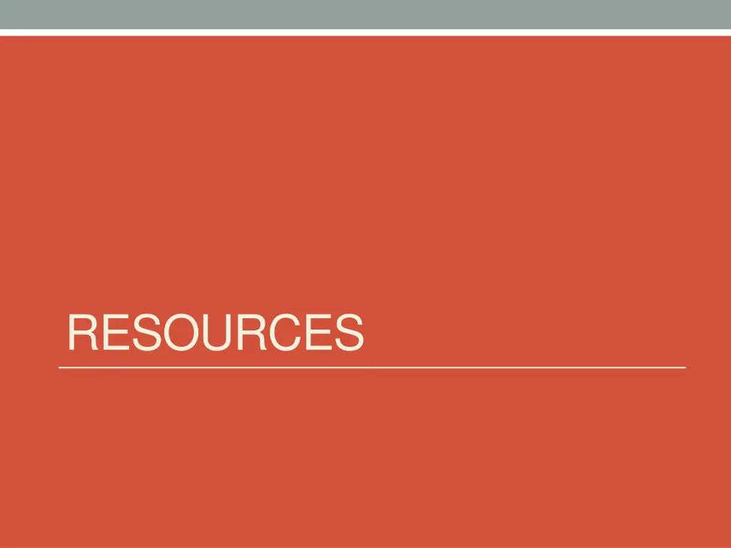 resources