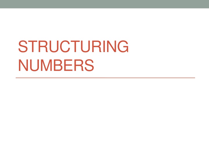 structuring numbers