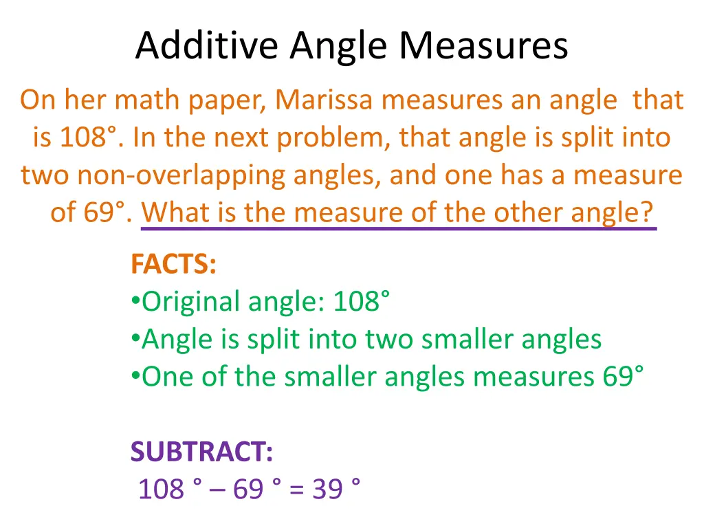 additive angle measures 17