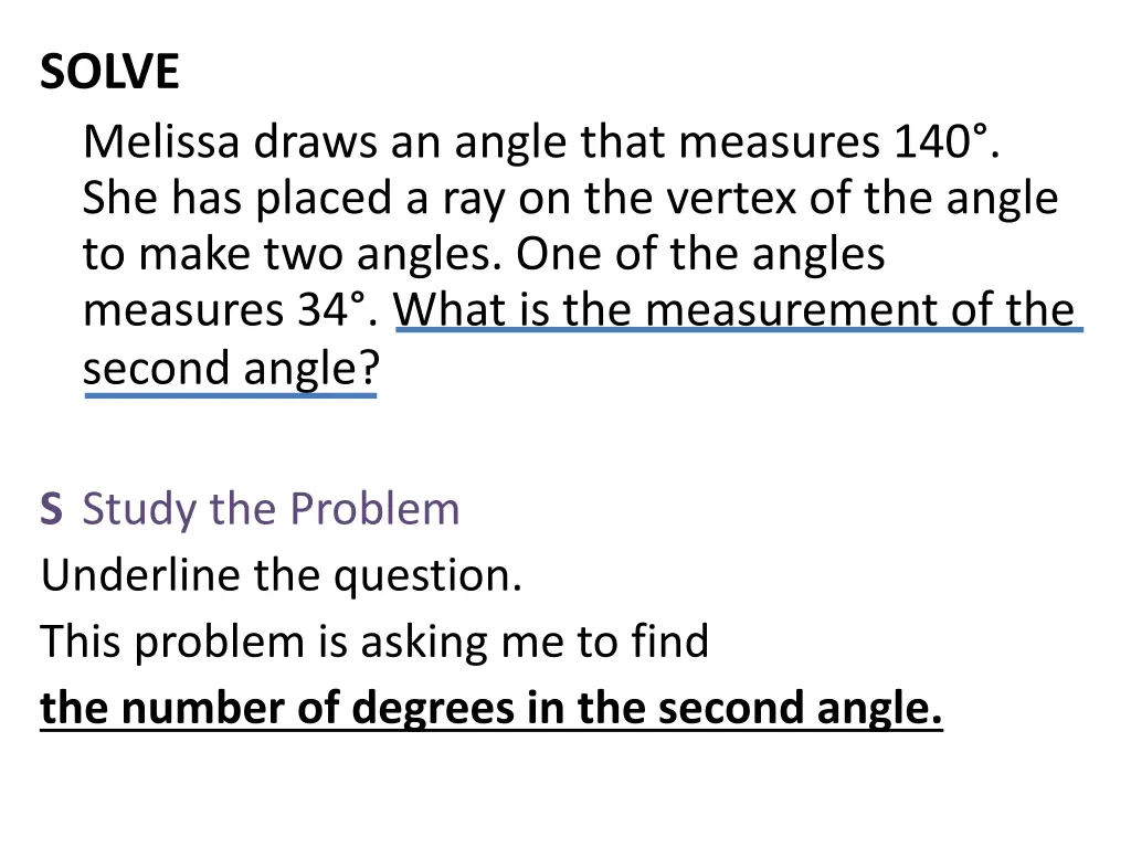 solve melissa draws an angle that measures 1