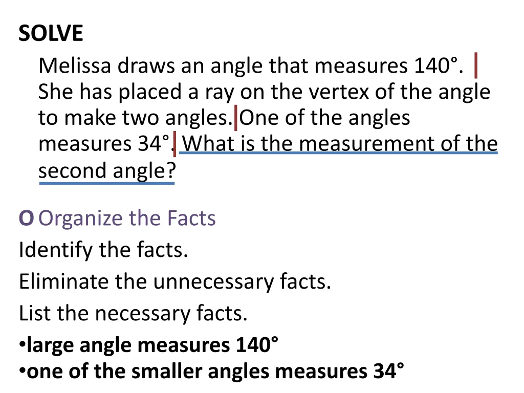 solve melissa draws an angle that measures 2