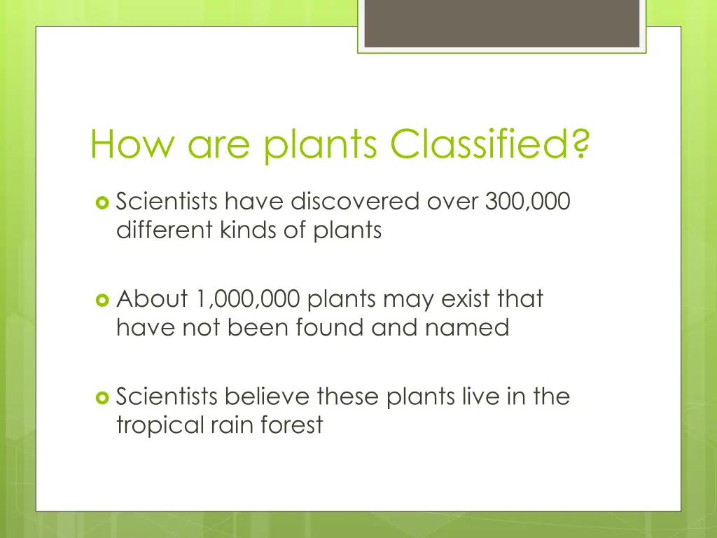 how are plants classified