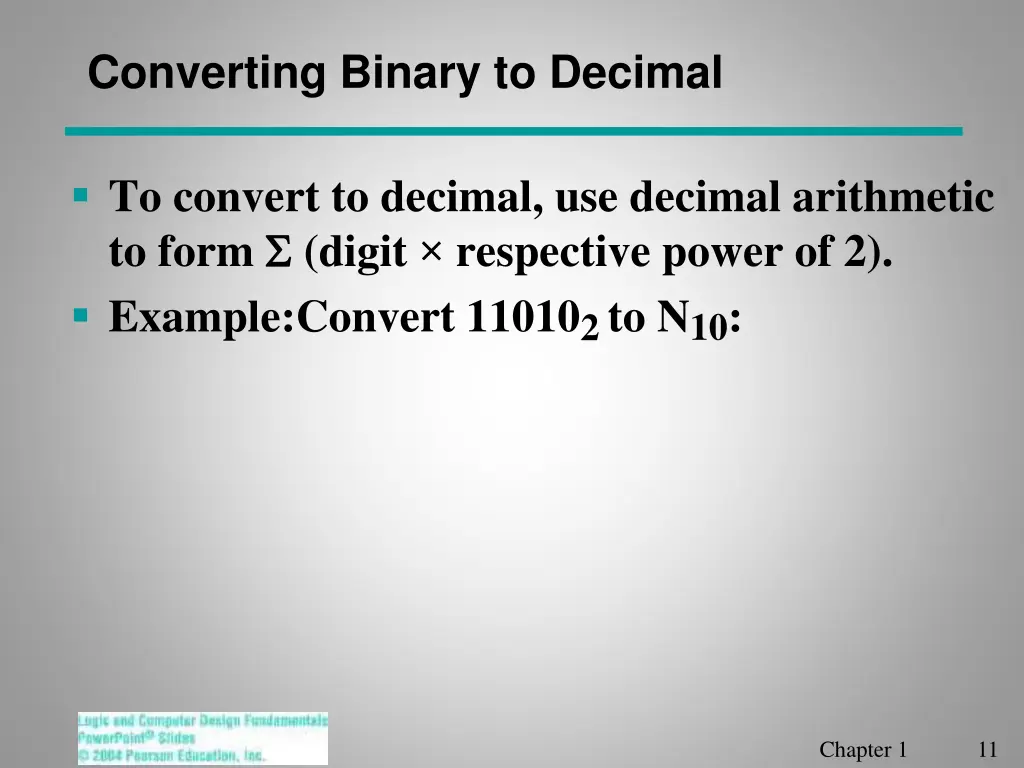 converting binary to decimal