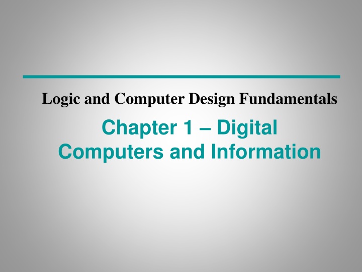 logic and computer design fundamentals