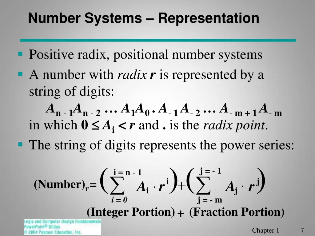 number systems representation