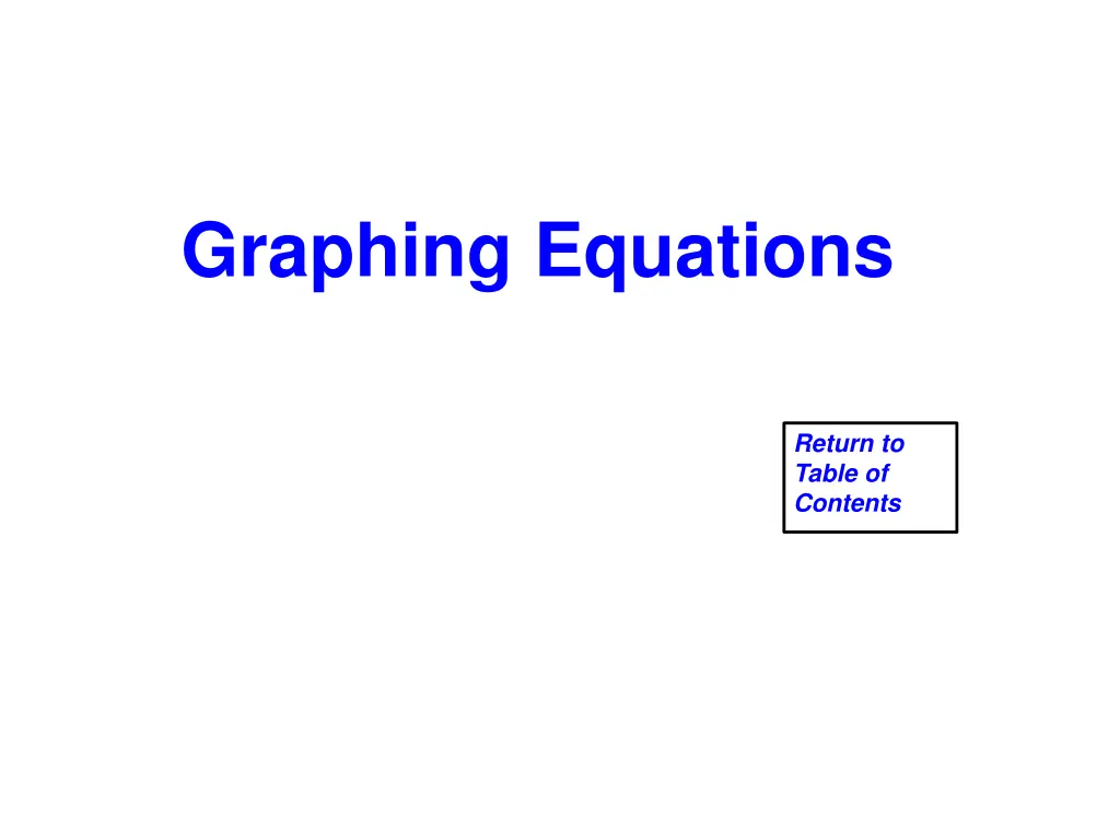 graphing equations